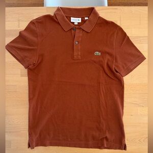 Lacoste Men's Rust-Brown Polo Shirt